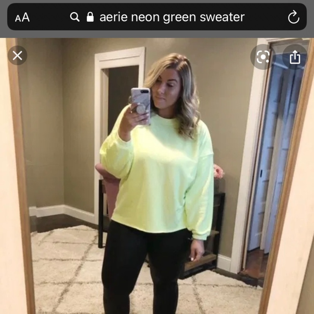 Aerie Neon Green Sweater